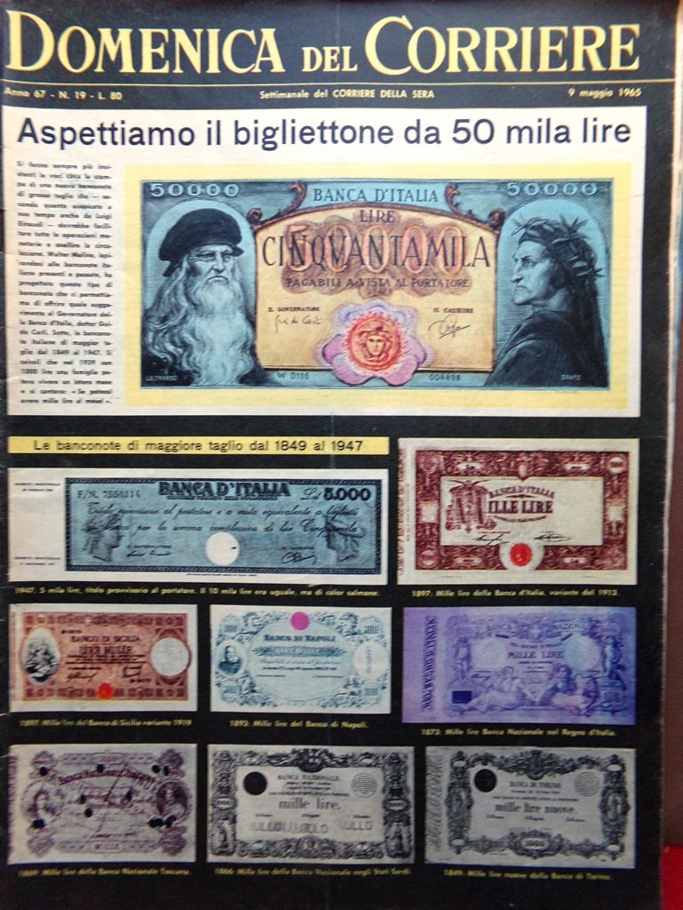 La Domenica del Corriere 9 Maggio 1965 Musiani Lira Beatles … | Immagine principale