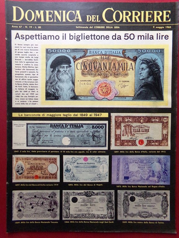 La Domenica del Corriere 9 Maggio 1965 Musiani Lira Beatles … | Immagine Gallery 2