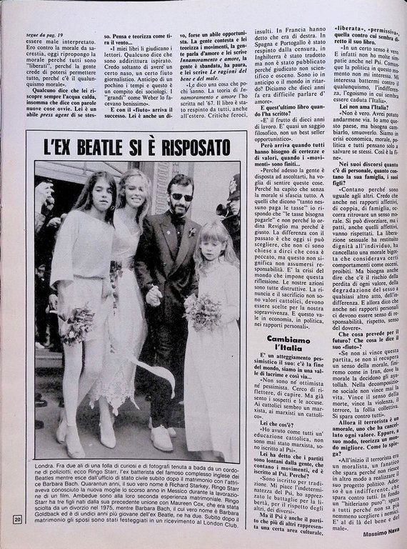 La Domenica del Corriere 9 Maggio 1981 Ringo Starr Pasolini …