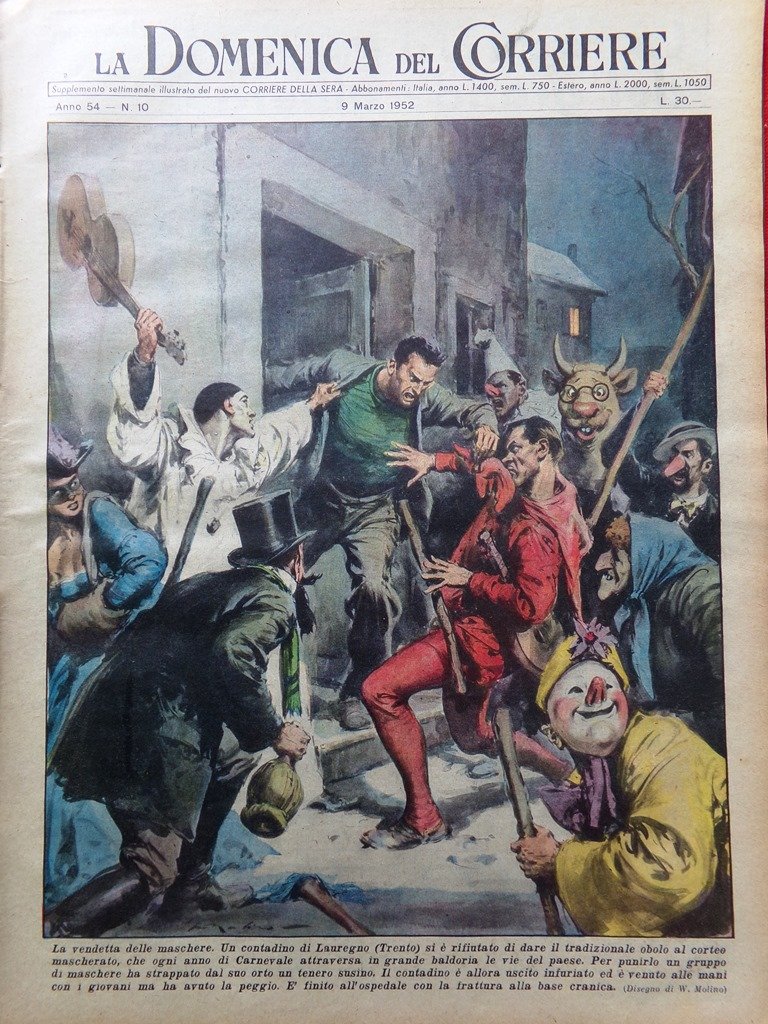 La Domenica del Corriere 9 Marzo 1952 Marconi Ustinov Pietro … | Immagine principale