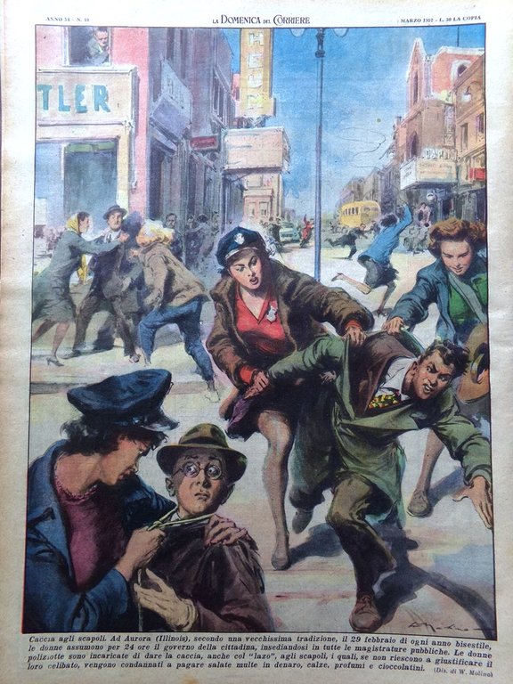 La Domenica del Corriere 9 Marzo 1952 Marconi Ustinov Pietro … | Immagine Gallery 3