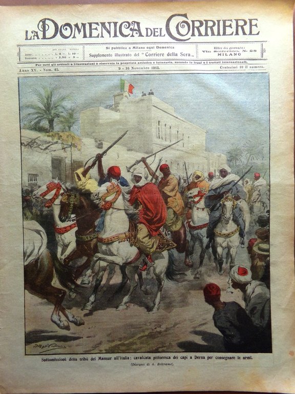 La Domenica del Corriere 9 Novembre 1913 Emmy Destinn Vigliena …