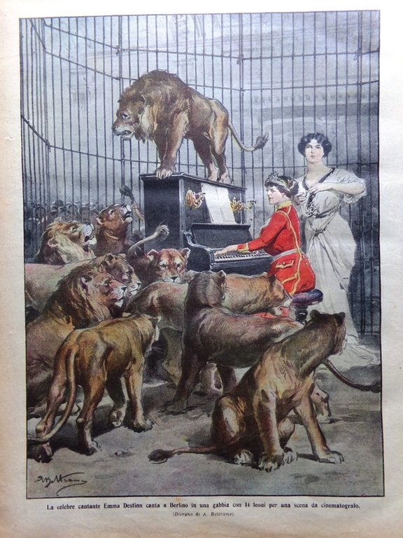 La Domenica del Corriere 9 Novembre 1913 Emmy Destinn Vigliena …