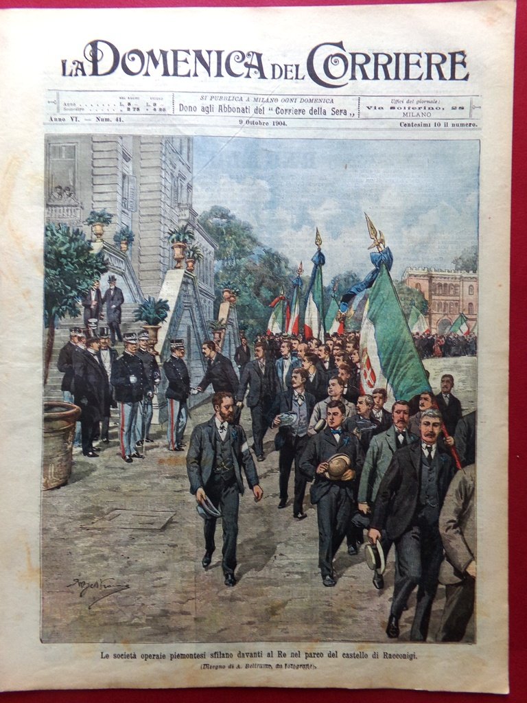 La Domenica del Corriere 9 Ottobre 1904 Sempione Disastro Ferrara … | Immagine principale