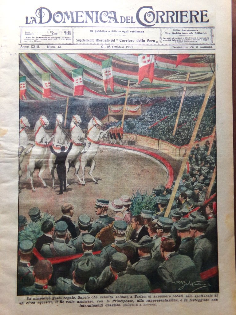 La Domenica del Corriere 9 Ottobre 1921 Oppau Comasine Zugna …
