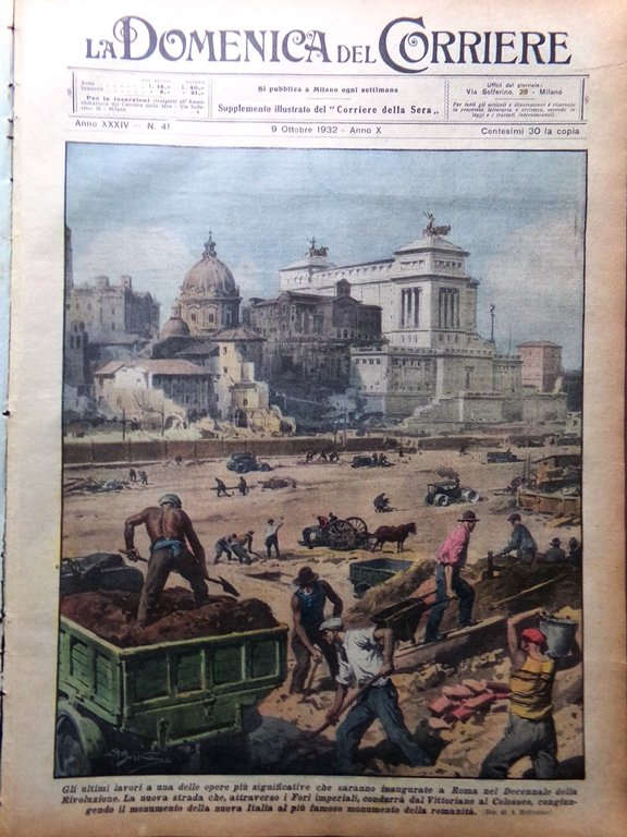 La Domenica del Corriere 9 Ottobre 1932 Rex Cervino Artico …