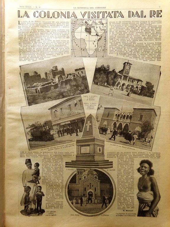 La Domenica del Corriere 9 Ottobre 1932 Rex Cervino Artico …