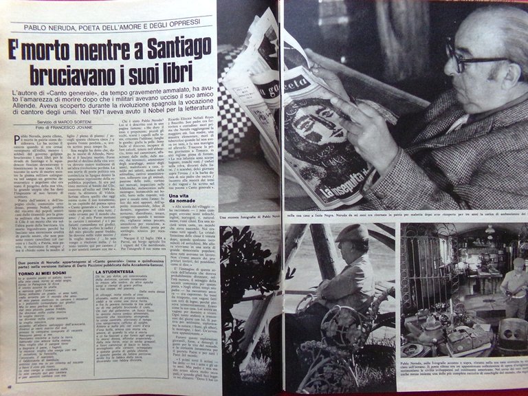 La Domenica del Corriere 9 Ottobre 1973 Morte Magnani Neruda … | Immagine Gallery 2