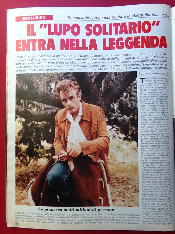 La Domenica del Corriere 9 Ottobre 1975 San Francesco Dean …