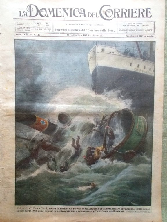 La Domenica del Corriere 9 Settembre 1928 Monferrato Pirata Morgan … | Immagine Gallery 1