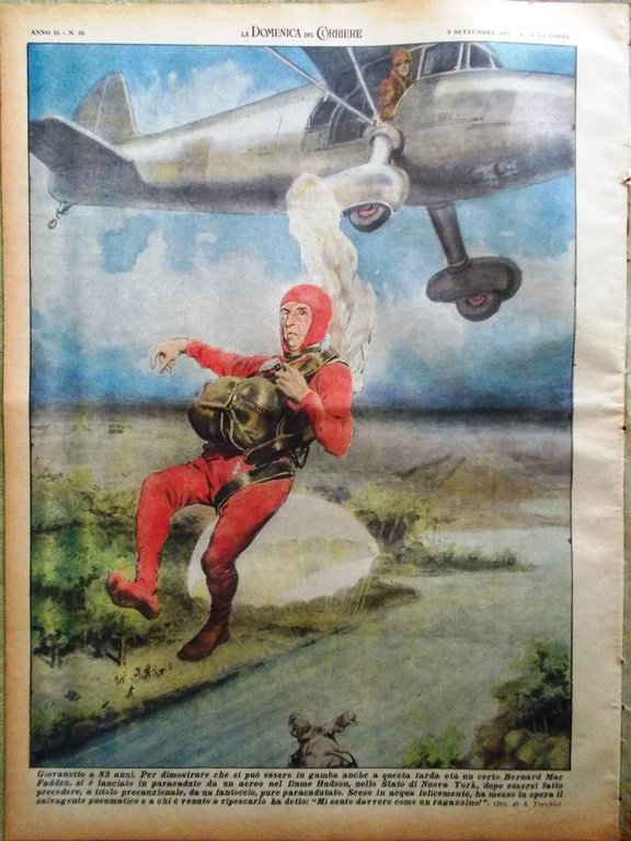 La Domenica del Corriere 9 Settembre 1951 D'Annunzio Tognon Reggia …