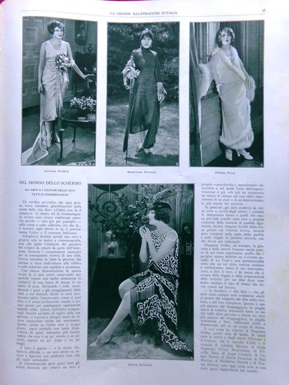 La Grande Illustrazione d'Italia Agosto 1927 Conte Grande Serao Foscolo …
