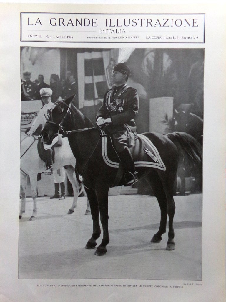 La Grande Illustrazione d'Italia Aprile 1926 Miramar Borboni Sahara Fiera …