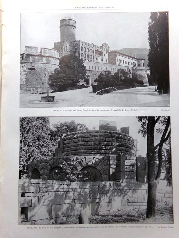 La Grande Illustrazione d'Italia Febbraio 1926 Cesare Battisti Merano Sirmione