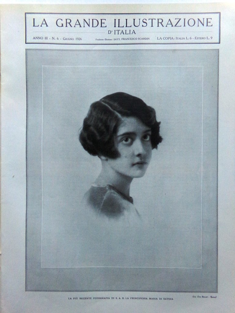 La Grande Illustrazione d'Italia Giugno 1926 Parco di Caserta Marconi …