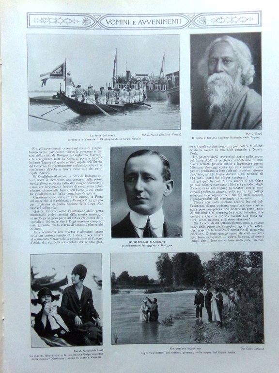 La Grande Illustrazione d'Italia Giugno 1926 Parco di Caserta Marconi …