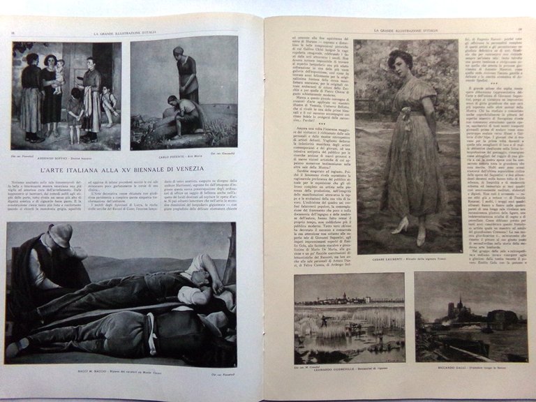 La Grande Illustrazione d'Italia Giugno 1926 Parco di Caserta Marconi …