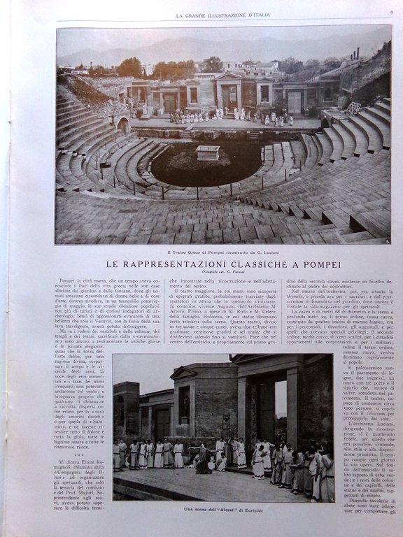 La Grande Illustrazione d'Italia Giugno 1926 Parco di Caserta Marconi …