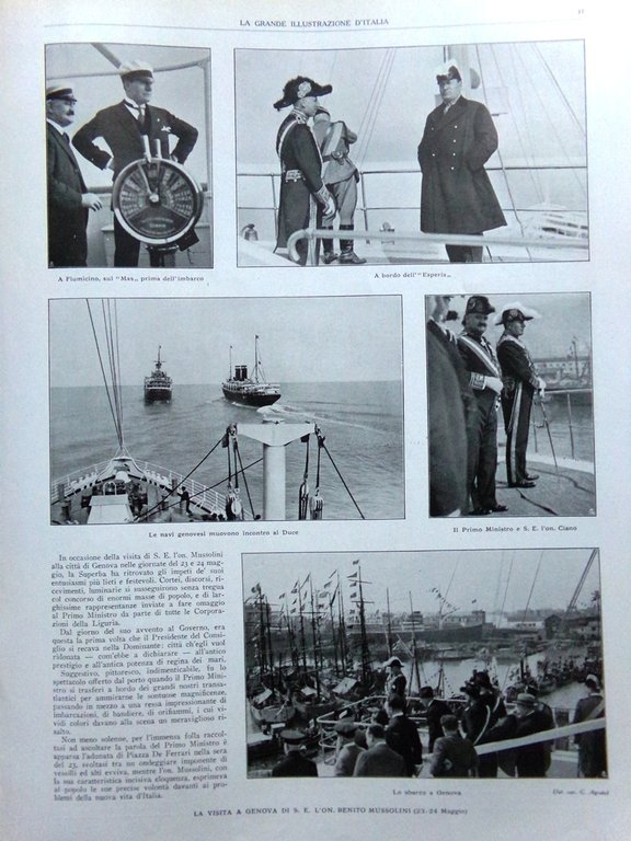 La Grande Illustrazione d'Italia Maggio 1926 Riviera Ponente Norge Nobile …