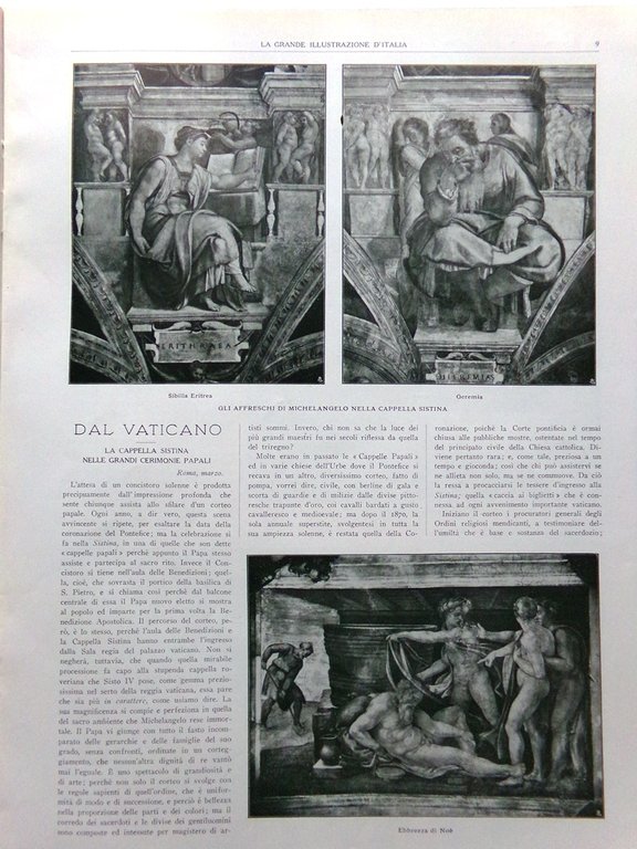 La Grande Illustrazione d'Italia Marzo 1926 Milano Rubinstein Tripoli Vaticano