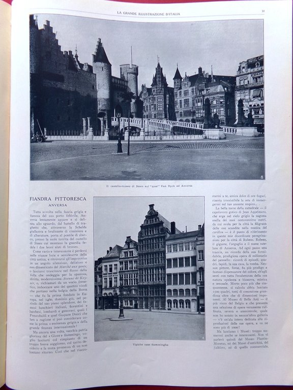 La Grande Illustrazione d'Italia Novembre 1926 Guglielmo Marconi Ravello Puccini