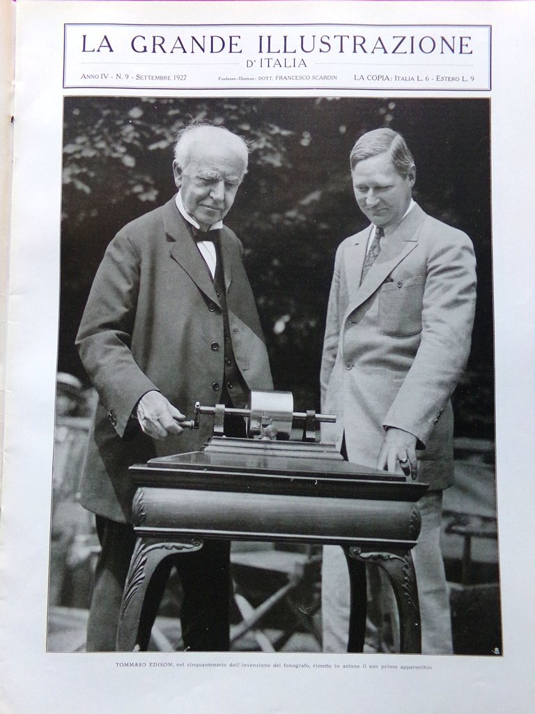 La Grande Illustrazione d'Italia Settembre 1927 Edison Galli Pirandello Venezia