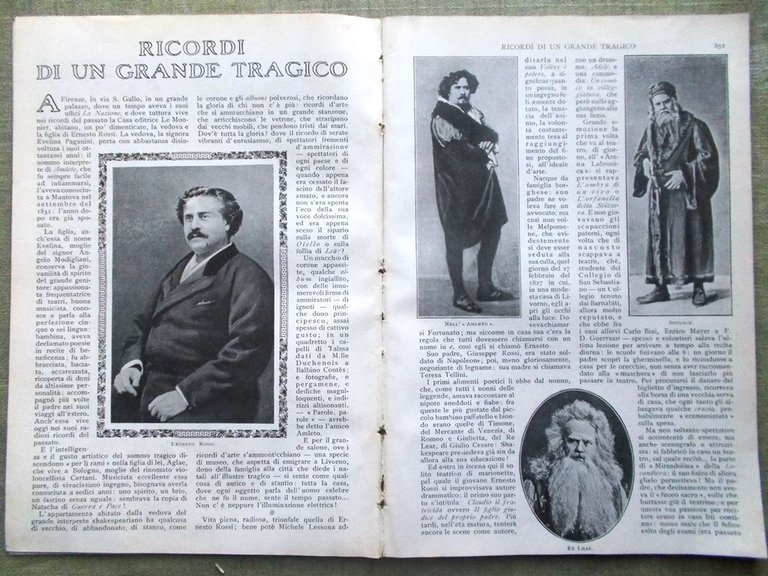 La Lettura del Dicembre 1920 Ernesto Rossi Boito Pechino Gesù …