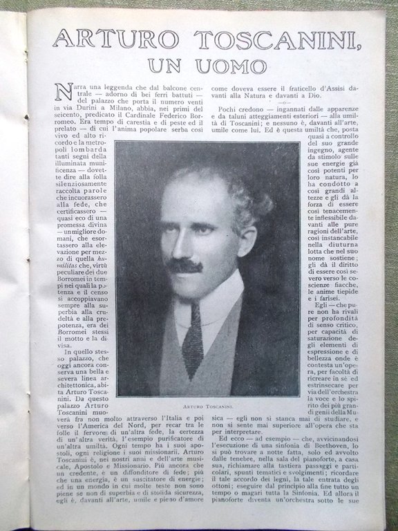 La Lettura del Novembre 1920 Absburgo Gambetta Toscanini Mosca Panizzi …