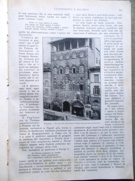 La Lettura del Ottobre 1920 Giornali Pellico Ambulanti Olimpia Napoleone …