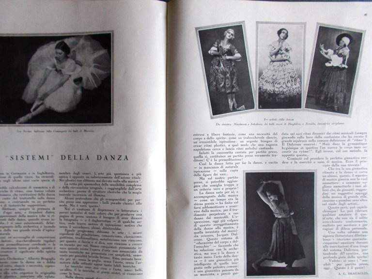 La Rivista Illustrata Agosto 1924 Corano Appelius Avila Campari Danza …