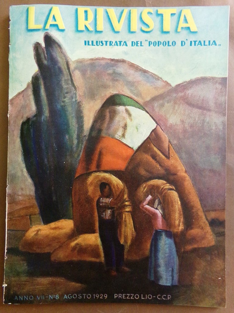 La Rivista illustrata Agosto 1929 Rodi Torchiara Rossini Aviazione Morgagni …