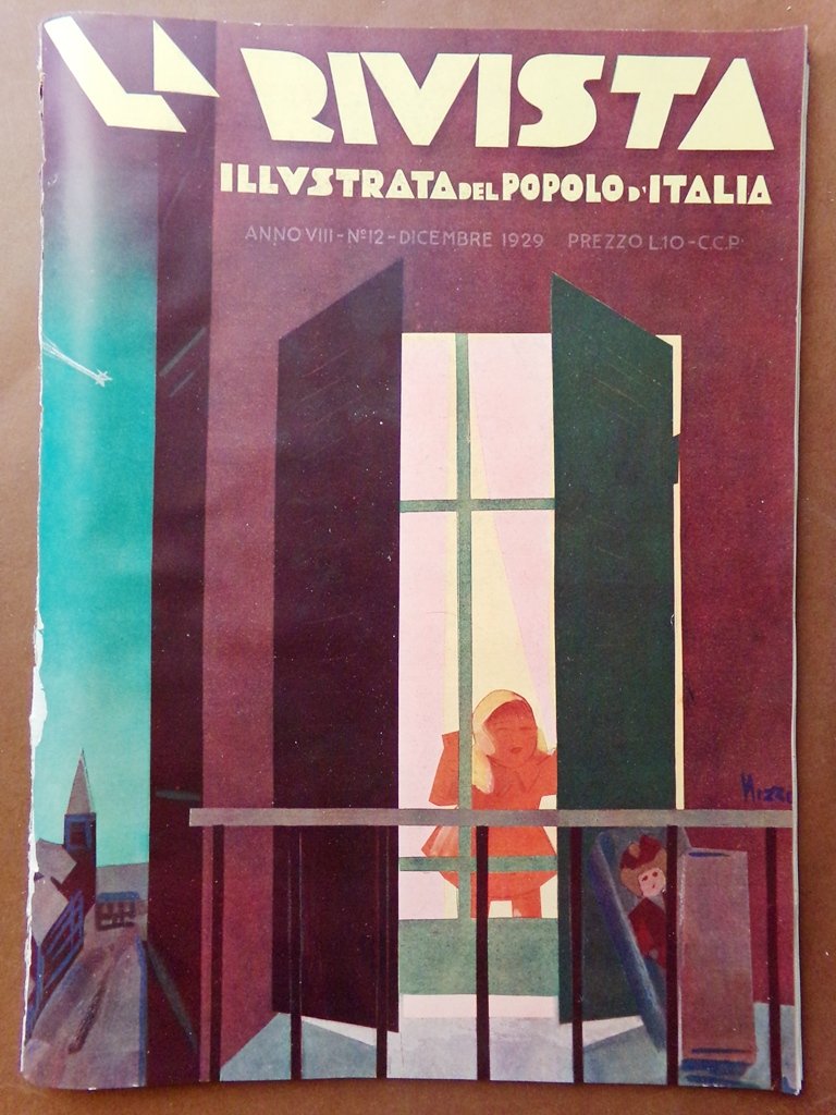 La Rivista illustrata Dicembre 1929 Missione Brezzi Arpinati Zago Fotodinamica