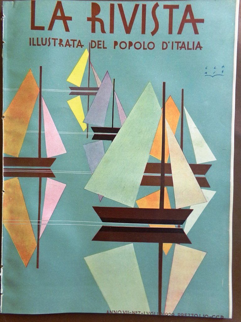 La Rivista illustrata Luglio 1929 Montecassino Aviazione Postumia Bresadola Erba