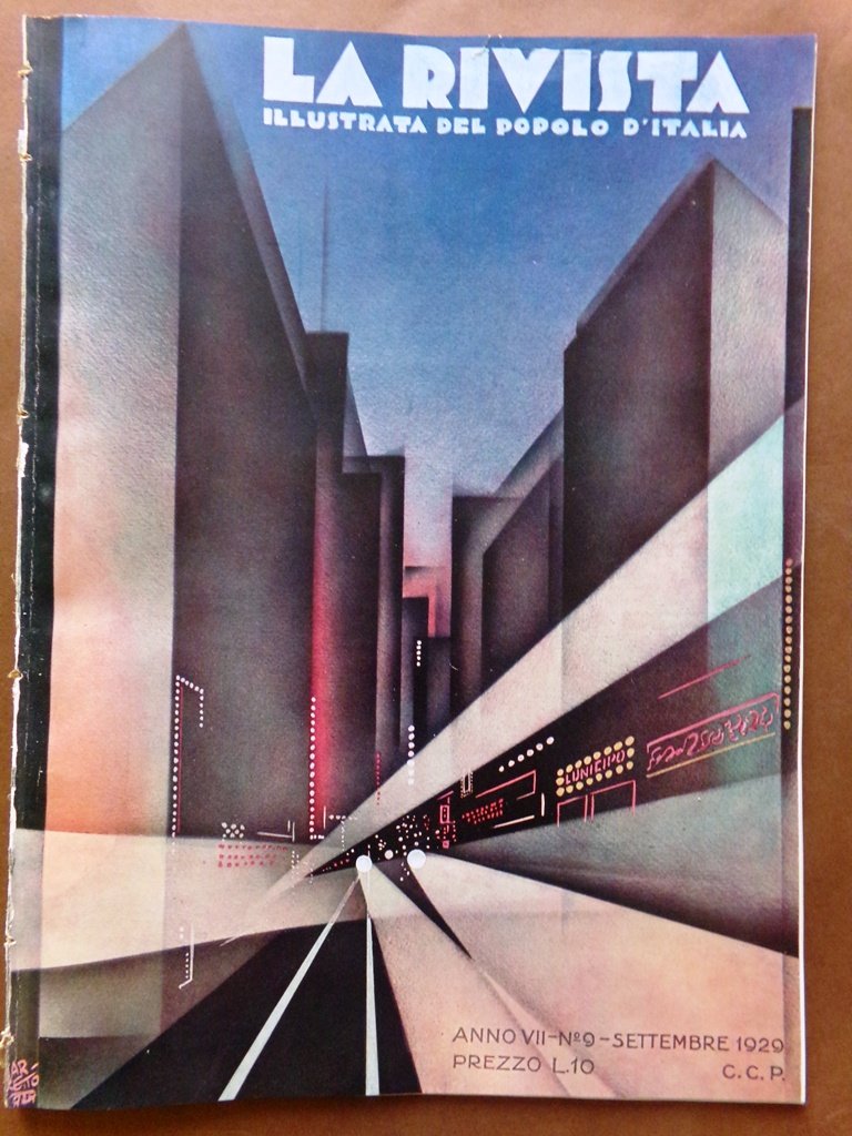 La Rivista illustrata Settembre 1929 Coppa Schneider Florio Gimignano Sansovino