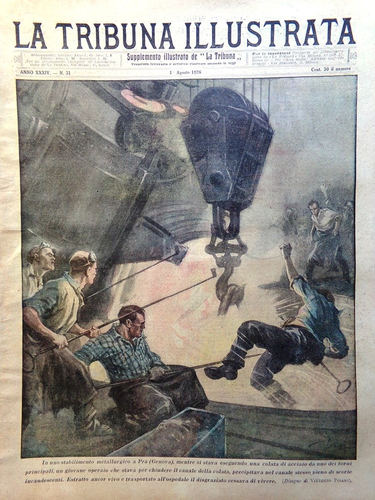 La Tribuna Illustrata 1 Agosto 1926 Formia Effetti Cinema Coppa … | Immagine principale