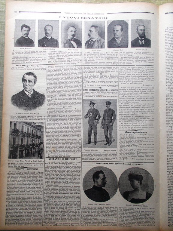 La Tribuna Illustrata 1 Dicembre 1901 Vitrioli Senatori Boeri Processo …