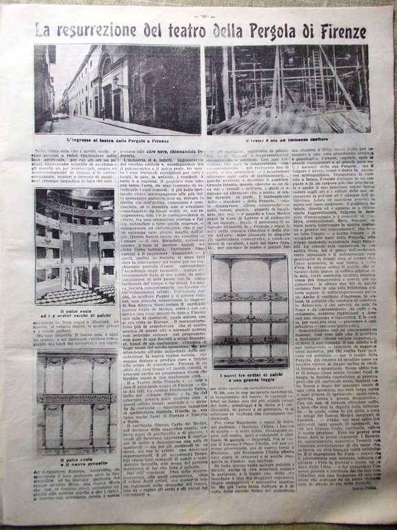 La Tribuna Illustrata 1 Dicembre 1912 Pergola Firenze Nobel Fabre …