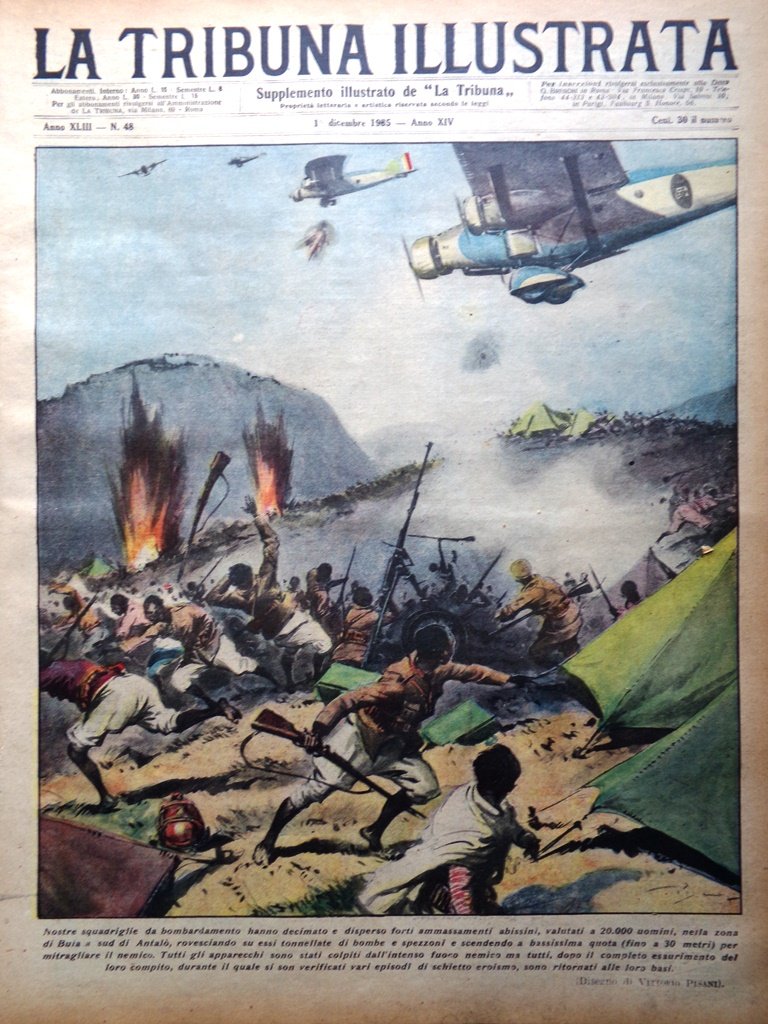 La Tribuna Illustrata 1 Dicembre 1935 Suez Gaetano Giardino Inghilterra …