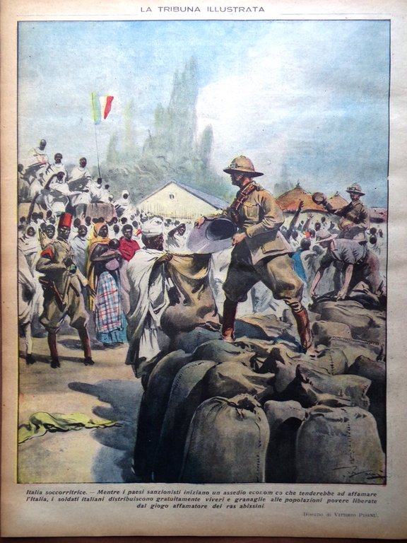 La Tribuna Illustrata 1 Dicembre 1935 Suez Gaetano Giardino Inghilterra …