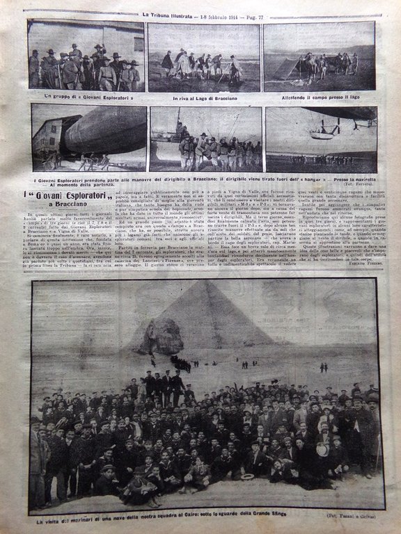 La Tribuna Illustrata 1 Febbraio 1914 Giovani Esploratori Sport Neve …