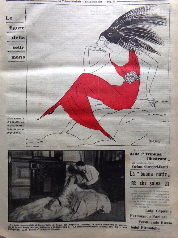 La Tribuna Illustrata 1 Febbraio 1914 Giovani Esploratori Sport Neve …