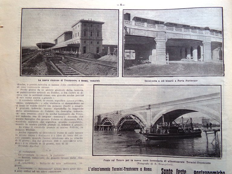 La Tribuna Illustrata 1 Gennaio 1911 Gods Bible Scholl Canale …