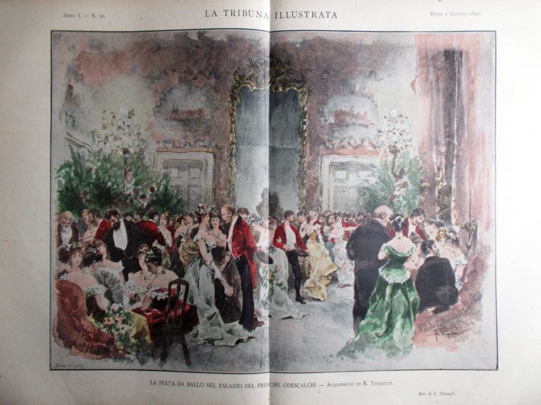 La Tribuna Illustrata 1 Giugno 1890 Feste Maggio Gandolfi Confini …