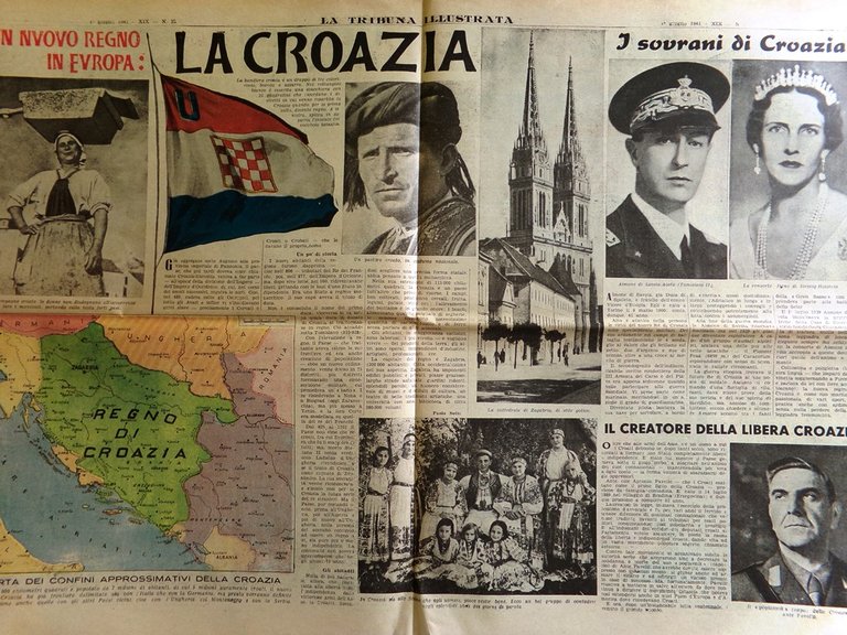 La Tribuna Illustrata 1 Giugno 1941 WW2 Croazia Barbaia Tennis …