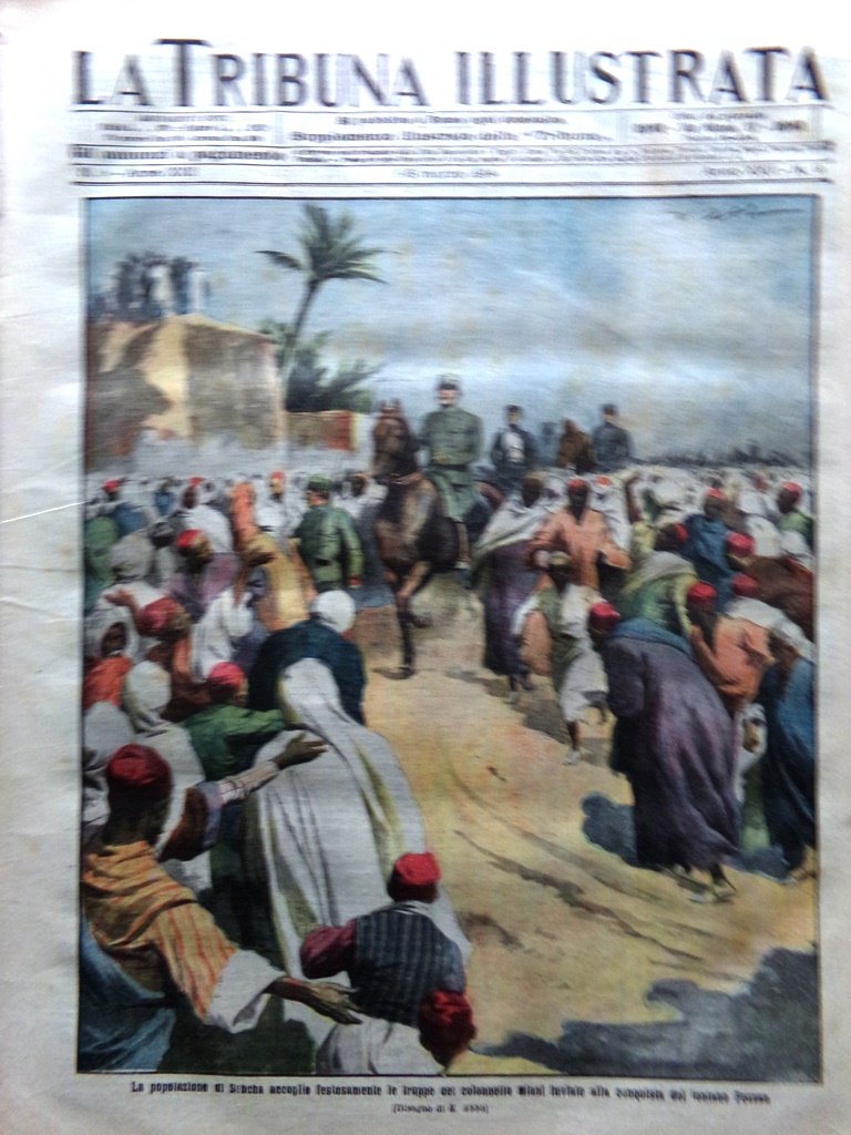 La Tribuna Illustrata 1 Marzo 1914 Fezzan Moda Luchaire Bracco …