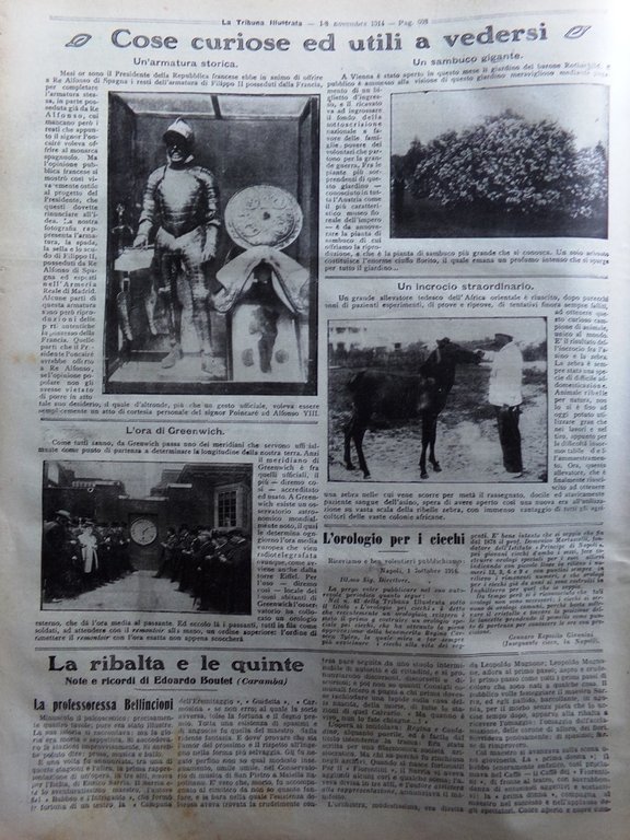 La Tribuna Illustrata 1 Novembre 1914 WW1 Alberto Belgio Sottomarini …