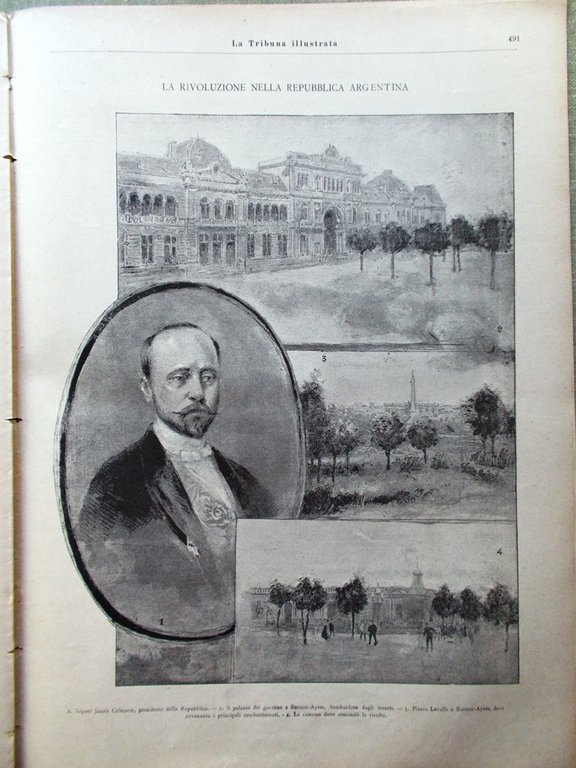 La Tribuna Illustrata 10 Agosto 1890 Benedetto Cairoli Casa Groppello …