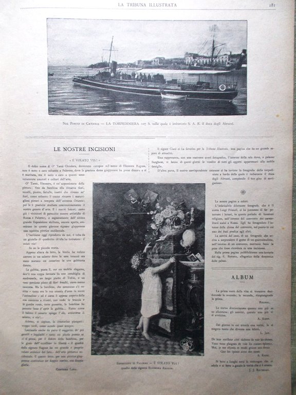 La Tribuna Illustrata 10 Aprile 1892 Collodi Conti Mantegazza Palazzo …