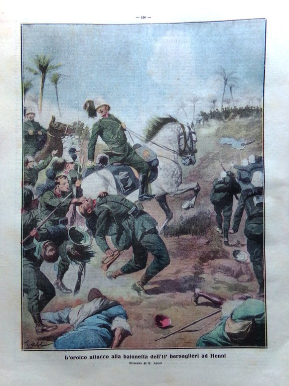 La Tribuna Illustrata 10 Dicembre 1911 Tripolitania Tuareg Stazione Coltano …