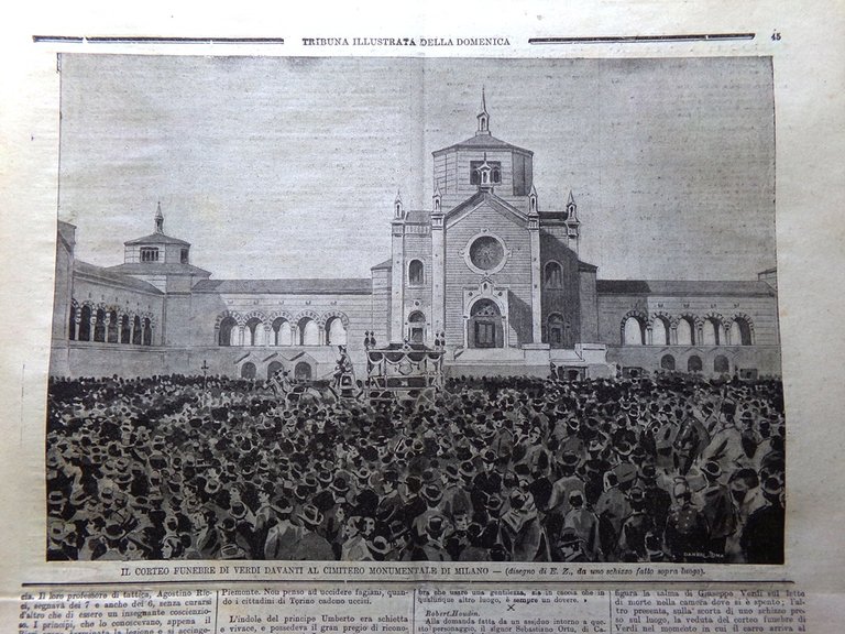 La Tribuna Illustrata 10 Febbraio 1901 La Stella Polare Funerali …